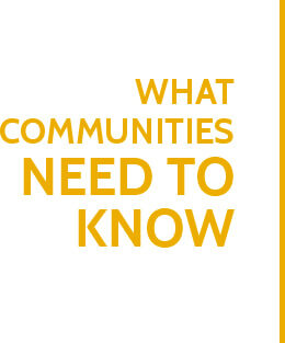 What Communities Need to know